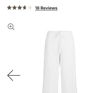 SKIMS-White Wide-Leg Pants
